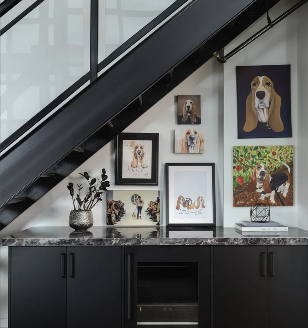 Elegant condo renovation with warm lighting and stylish interior finishes